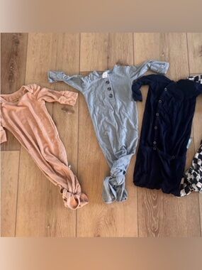 Set of three Bamboo Baby Sleep Gowns Forever French Lou Lou